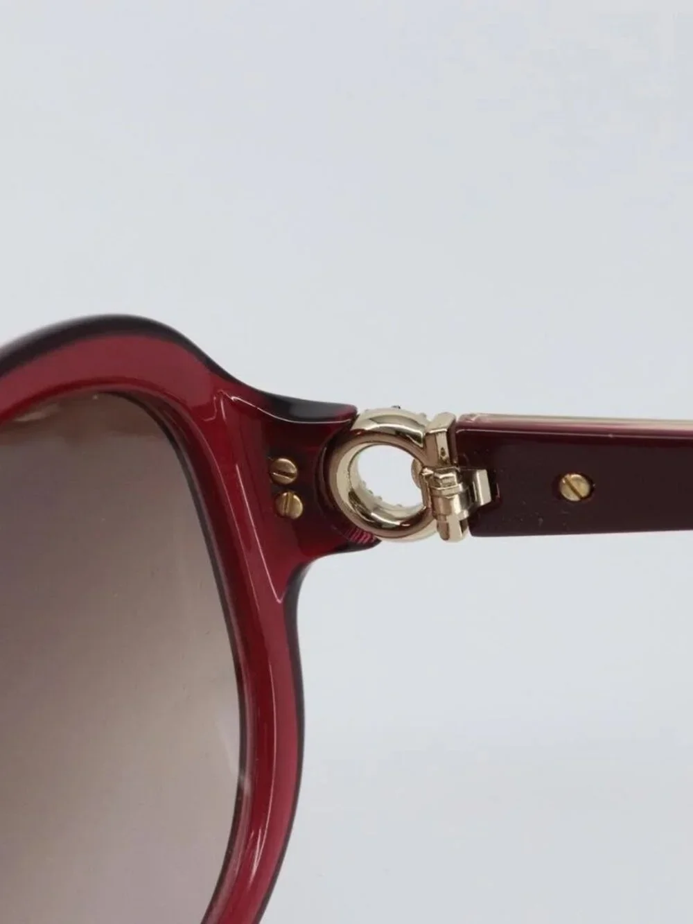 Salvatore Ferragamo Sunglasses plastic Red Auth bs32845